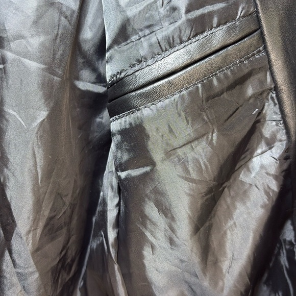 Emporio & Co. Black Faux Leather Moto Jacket – NWT – Size M - Picture 9 of 13